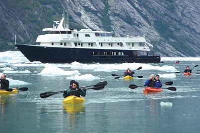 small ship cruising alaska